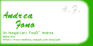 andrea fono business card